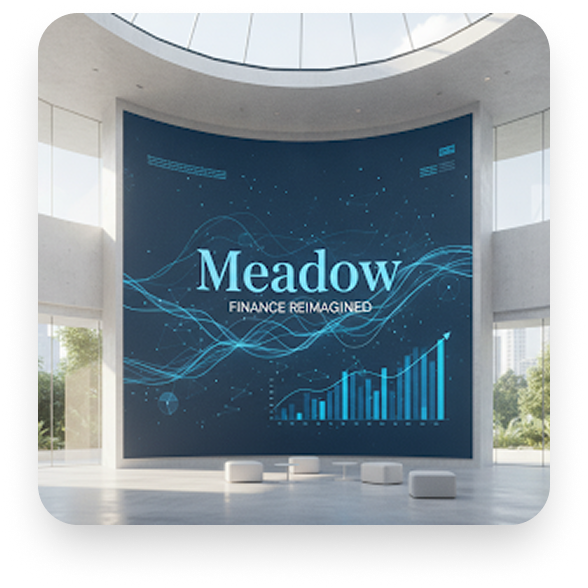 A Meadow display in a building lobby